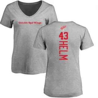 Darren Helm Women's Detroit Red Wings Backer T-Shirt - Ash