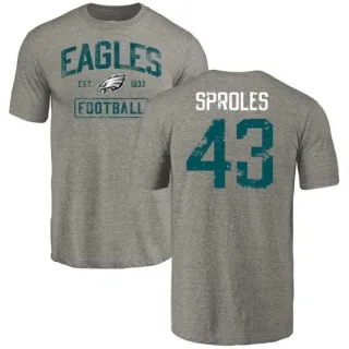 Darren Sproles Philadelphia Eagles Gray Distressed Name & Number Tri-Blend T-Shirt