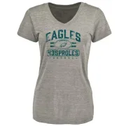 Darren Sproles Women's Philadelphia Eagles Flanker Tri-Blend T-Shirt - Heathered Gray