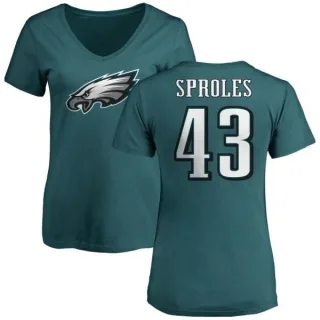 Darren Sproles Women's Philadelphia Eagles Name & Number Logo Slim Fit T-Shirt - Green
