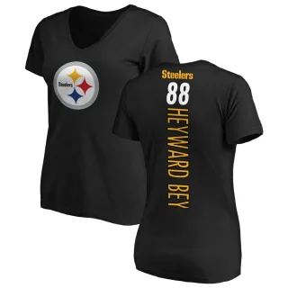 Darrius Heyward-Bey Women's Pittsburgh Steelers Backer Slim Fit T-Shirt - Black