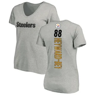 Darrius Heyward-Bey Women's Pittsburgh Steelers Backer V-Neck T-Shirt - Ash