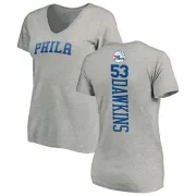 Darryl Dawkins Women's Philadelphia 76ers Ash Backer T-Shirt