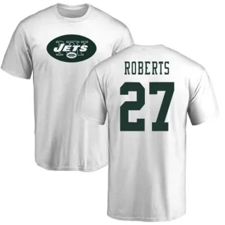 Darryl Roberts New York Jets Name & Number Logo T-Shirt - White