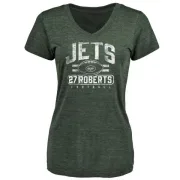 Darryl Roberts Women's New York Jets Flanker Tri-Blend T-Shirt - Green