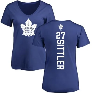 Darryl Sittler Women's Toronto Maple Leafs Backer T-Shirt - Blue