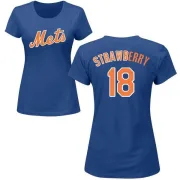 Darryl Strawberry Women's New York Mets Name & Number T-Shirt - Royal