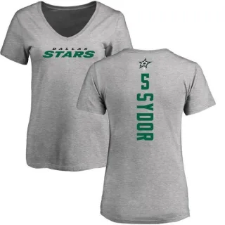 Darryl Sydor Women's Dallas Stars Backer T-Shirt - Ash