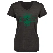 Darryl Sydor Women's Dallas Stars Insignia Tri-Blend T-Shirt - Black