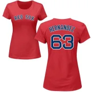 Darwinzon Hernandez Women's Boston Red Sox Name & Number T-Shirt - Red