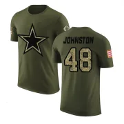 Daryl Johnston Dallas Cowboys Olive Salute to Service Legend T-Shirt