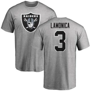 Daryle Lamonica Oakland Raiders Name & Number Logo T-Shirt - Ash