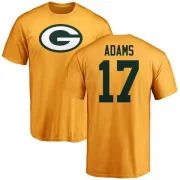 Davante Adams Green Bay Packers Name & Number Logo T-Shirt - Gold