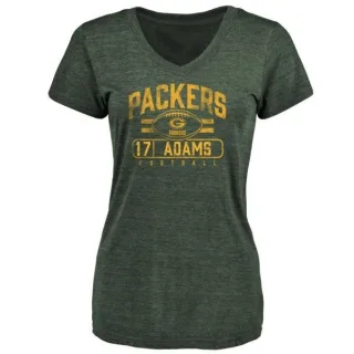 Davante Adams Women's Green Bay Packers Flanker Tri-Blend T-Shirt - Green