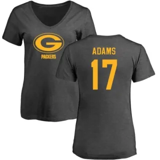 Davante Adams Women's Green Bay Packers One Color T-Shirt - Ash