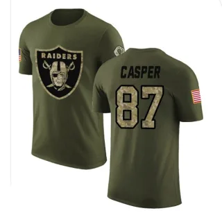 Dave Casper Oakland Raiders Olive Salute to Service Legend T-Shirt