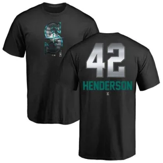 Dave Henderson Seattle Mariners Midnight Mascot T-Shirt - Black