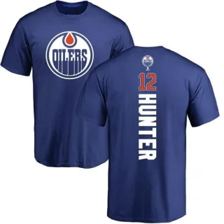 Dave Hunter Edmonton Oilers Backer T-Shirt - Royal