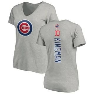 Dave Kingman Women's Chicago Cubs Backer Slim Fit T-Shirt - Ash