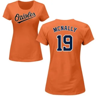 Dave Mcnally Women's Baltimore Orioles Name & Number T-Shirt - Orange