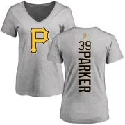 Dave Parker Women's Pittsburgh Pirates Backer Slim Fit T-Shirt - Ash