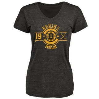 Dave Poulin Women's Boston Bruins Insignia Tri-Blend T-Shirt - Black