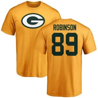 Dave Robinson Green Bay Packers Name & Number Logo T-Shirt - Gold