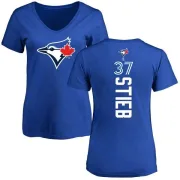 Dave Stieb Women's Toronto Blue Jays Backer Slim Fit T-Shirt - Royal