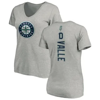 Dave Valle Women's Seattle Mariners Backer Slim Fit T-Shirt - Ash