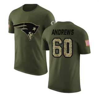 David Andrews New England Patriots Olive Salute to Service Legend T-Shirt