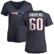 David Andrews Women's New England Patriots Name & Number Logo T-Shirt - Navy