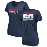 David Andrews Women's New England Patriots Retro Tri-Blend V-Neck T-Shirt - Navy