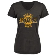 David Backes Women's Boston Bruins Insignia Tri-Blend T-Shirt - Black