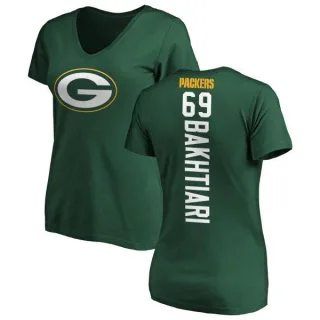 David Bakhtiari Women's Green Bay Packers Backer Slim Fit T-Shirt - Green