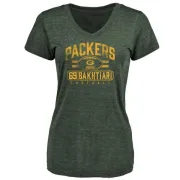 David Bakhtiari Women's Green Bay Packers Flanker Tri-Blend T-Shirt - Green