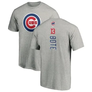 David Bote Chicago Cubs Backer T-Shirt - Ash