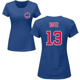 David Bote Women's Chicago Cubs Name & Number T-Shirt - Royal