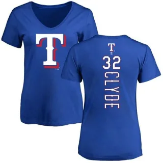 David Clyde Women's Texas Rangers Backer Slim Fit T-Shirt - Royal