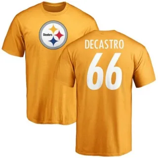 David DeCastro Pittsburgh Steelers Name & Number Logo T-Shirt - Gold