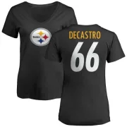 David DeCastro Women's Pittsburgh Steelers Name & Number Logo Slim Fit T-Shirt - Black