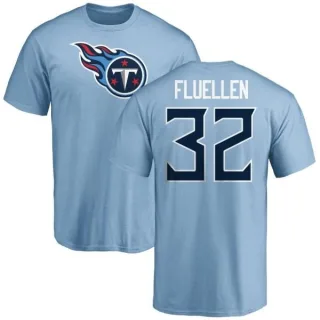 David Fluellen Tennessee Titans Name & Number Logo T-Shirt - Light Blue