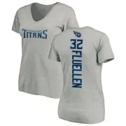 David Fluellen Women's Tennessee Titans Backer V-Neck T-Shirt - Ash