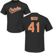 David Hess Baltimore Orioles Name & Number T-Shirt - Black