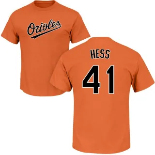 David Hess Baltimore Orioles Name & Number T-Shirt - Orange