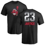 David Justice Cleveland Indians Midnight Mascot T-Shirt - Black