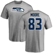 David Moore Seattle Seahawks Name & Number Logo T-Shirt - Ash