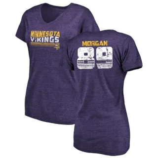 David Morgan Women's Minnesota Vikings Retro Tri-Blend V-Neck T-Shirt - Purple