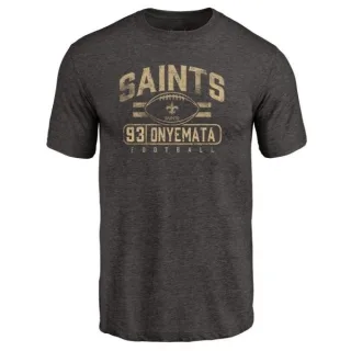 David Onyemata New Orleans Saints Flanker Tri-Blend T-Shirt - Black