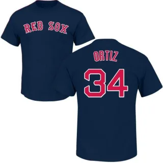 David Ortiz Boston Red Sox Name & Number T-Shirt - Navy