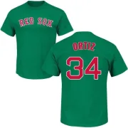 David Ortiz Boston Red Sox St. Patrick's Day Name & Number T-Shirt - Green